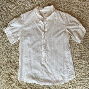 J. Crew Women's Lightweight Half-button Down Cotton Shirt - Small